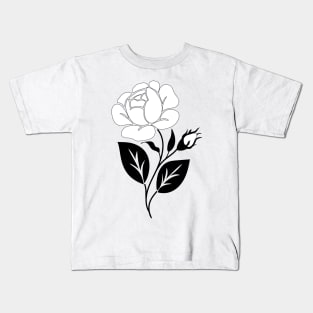 Print with Rose Inspired by Ukrainian Traditional Embroidery Kids T-Shirt